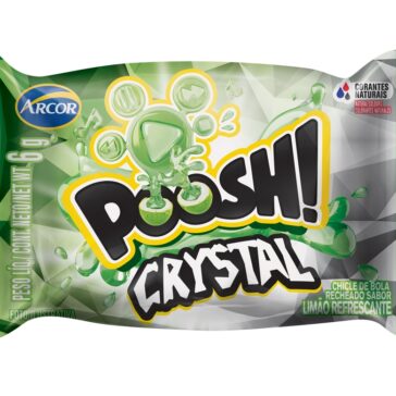 Arcor amplia portfólio de chicle e lança Poosh Crystal com cristais de crocância