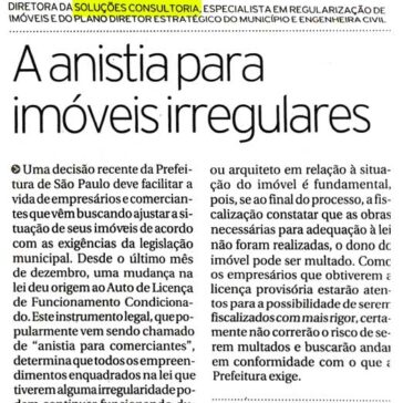 A anistia para imóveis irregulares – Jornal da Tarde