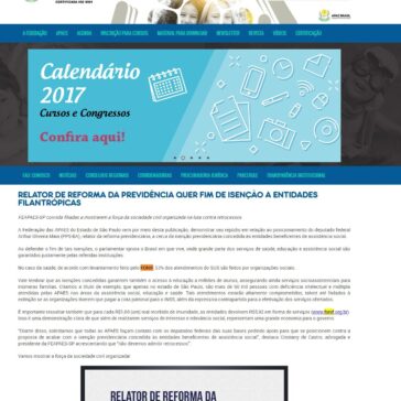 RELATOR DE REFORMA DA PREVIDÊNCIA QUER FIM DE ISENÇÃO A ENTIDADES FILANTRÓPICAS – Feapaes SP