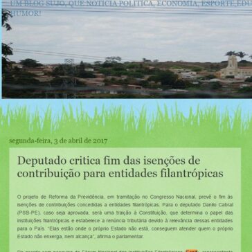 Deputado critica fim das isenções de contribuição para entidades filantrópicas – Angelim.com