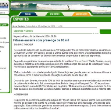 Fitness encerra com presença de 80 mil – Site – A Tribuna