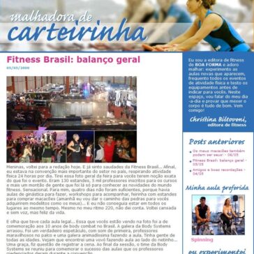 Fitness Brasil: balanço geral – Site – Boa Forma