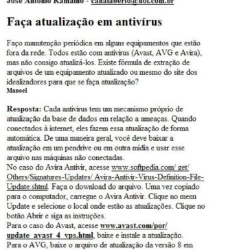 Faça atualização em antivírus – Site – Folha de São Paulo