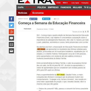 Começa a Semana da Educação Financeira – Extra
