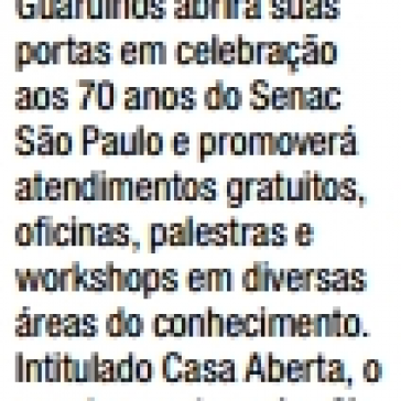 Anote – Senac 70 anos  – Folha Metropolitana