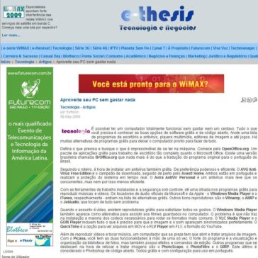 Aproveite seu PC sem gastar nada – Site – e-Thesis