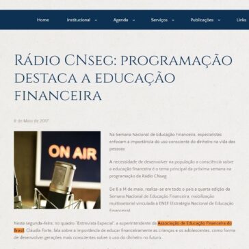 Rádio CNseg: programação destaca a educação financeira – SINDSEG