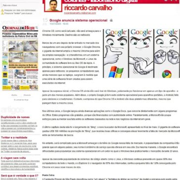 Google anuncia sistema operacional – Site – O Jornal de Hoje