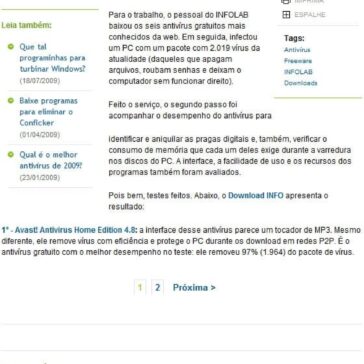 Qual é o melhor antivírus gratuito? – Site – Info Plantão