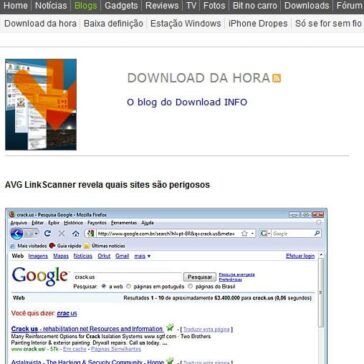 AVG LinkScanner revela quais sites são perigosos – Site – Info Blogs