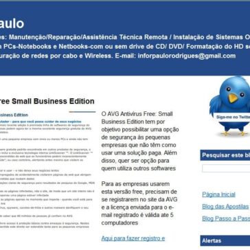 AVG Anti-Virus Free Small Business Edition – Site – Rod Paulo
