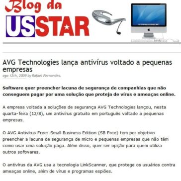 AVG Technologies lança antivírus voltado a pequenas empresas – Site – Us Star