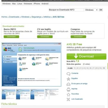 AVG SB Free – Site – Info Downloads