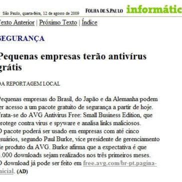 Pequenas empresas terão antivírus grátis – Site – Folha de S.Paulo
