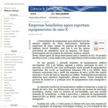 Empresas brasileiras agora exportam equipamentos de raio-X – Site – Jornal Cruzeiro do Sul