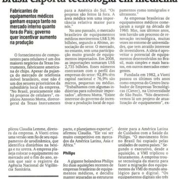 Brasil exporta tecnologia em medicina – Comercio do Jahu – Página – 01