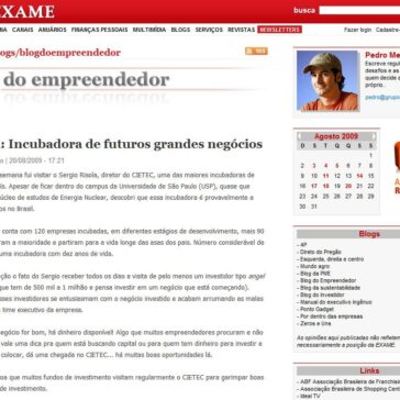 Incubadora de futuros grandes negócios – Site – Portal Exame