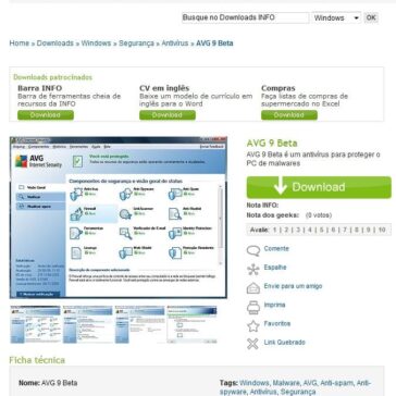AVG 9 Beta – Site – Info Downloads