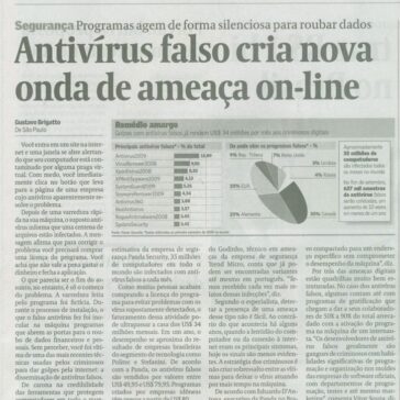 Antivírus falso cria nova onda de ameaça on-line – Jornal – Valor Econômico – Página B3