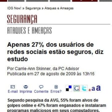 Apenas 27% dos usuários de redes sociais estão seguros, diz estudo – Site – IDG Now