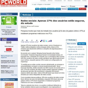 Redes sociais: Apenas 27% dos usuários estão seguros, diz estudo – Site – PC World