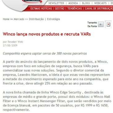 Winco lança novos produtos e recruta VARs – Site – Reseller Web