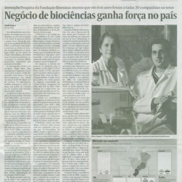 Negócio de biociências ganha força nos pais – Jornal – Valor Econônico – Página B3
