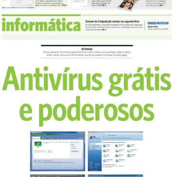 Antivírus grátis e poderosos – Jornal – Correio do Estado – Páginas 01 e 05