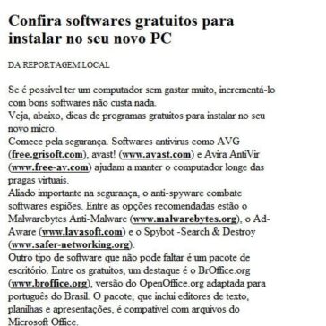 Confira softwares gratuitos para instalar no seu novo PC – Site – Folha de S.Paulo