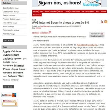AVG Internet Security chega à versão 9.0 – Site – Geek