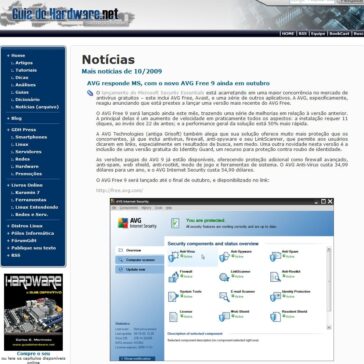 AVG responde MS, com o novo AVG Free 9 ainda em outubro – Site – Guia do Hardware