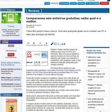 Comparamos seis antivírus gratuitos; saiba qual é o melhor – Site – PC World