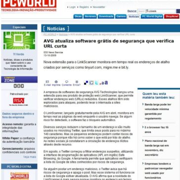 AVG atualiza software grátis de segurança que verifica URL curta – Site – PCWorld
