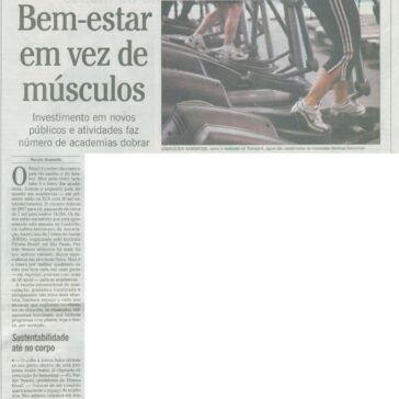 Bem estar em vez do músculos – Jornal – O Globo – Página 40