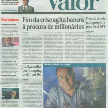 Mais parques tecnológicos começam a sair do papel – Jornal Valor Econômico – Páginas – Capa/B3