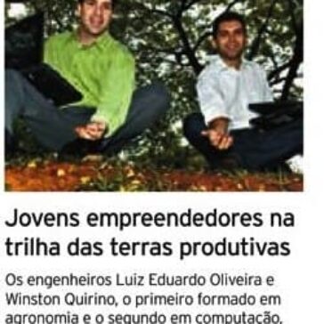 Parceria entre TI, análise de solo e clima garante lucro – Jornal – Brasil Econômico – Páginas – 02 / 22 e 23