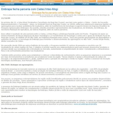 Embrapa fecha parceria com Cietec/Intec-Mogi – Site – Portal Sebrae SP