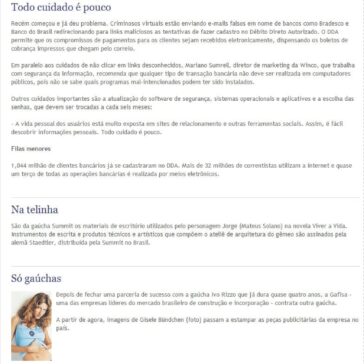 Todo cuidado é pouco – Site – Zero Hora