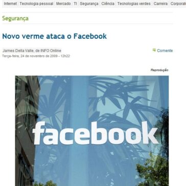 Novo verme ataca o Facebook – Site – Info online