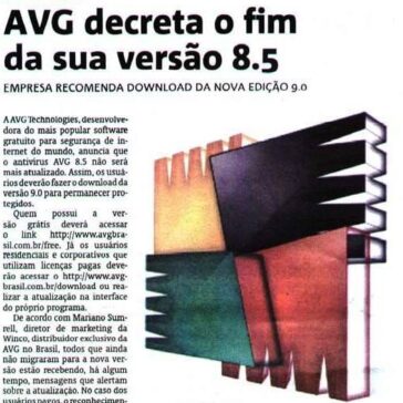 AVG decreta o fim da versão 8.5 – Jornal – Gazeta de Alagoas