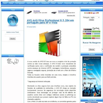 AVG Anti-Virus Professional 8.5.284 em português para XP e Vista – Site – Magaren