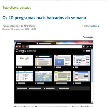 Os 10 programas mais baixados da semana – Site – Info Online