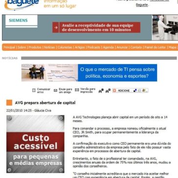 AVG prepara abertura de capital – Site – Baguete