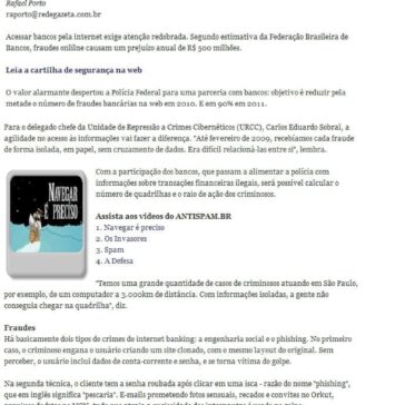Golpe duro contra as fraudes bancárias na web – Gazeta online