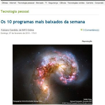 Os 10 programas mais baixados da semana – Site – Info Online