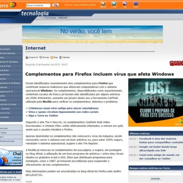 Complementos para Firefox incluem vírus que afeta Windows – Site – Terra