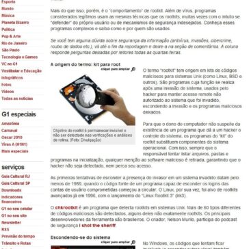 Rootkits: conheça as ameaças que ficam invisíveis no sistema – Site – G1