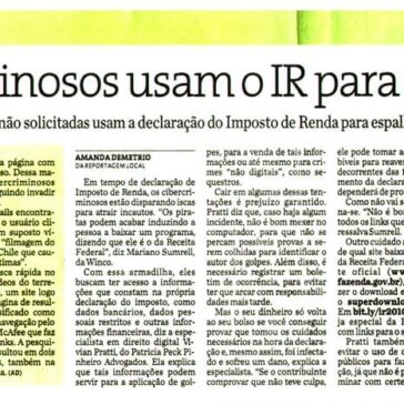 Cibercriminosos usam o IR para atacar – Jornal – Folha de S.Paulo