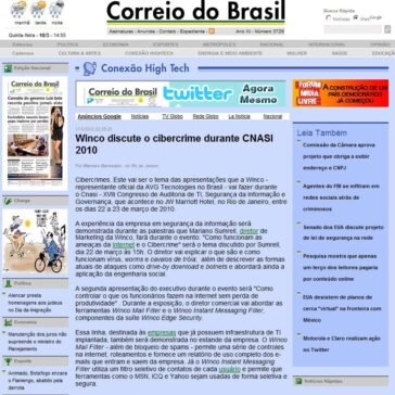 Winco discute o cibercrime durante CNASI 2010 – Site – Correio do Brasil