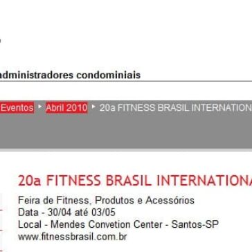 20a FITNESS BRASIL INTERNATIONAL – 2010 – Direcional Condominios